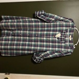 New plaid button up dress